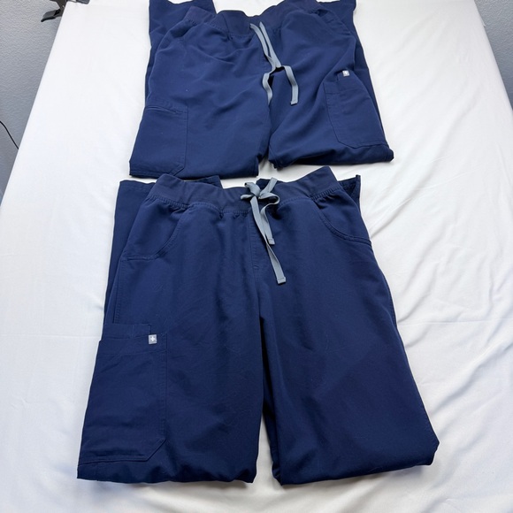 Figs Pants - Figs Navy Drawstring Jogger Pants Set of 2